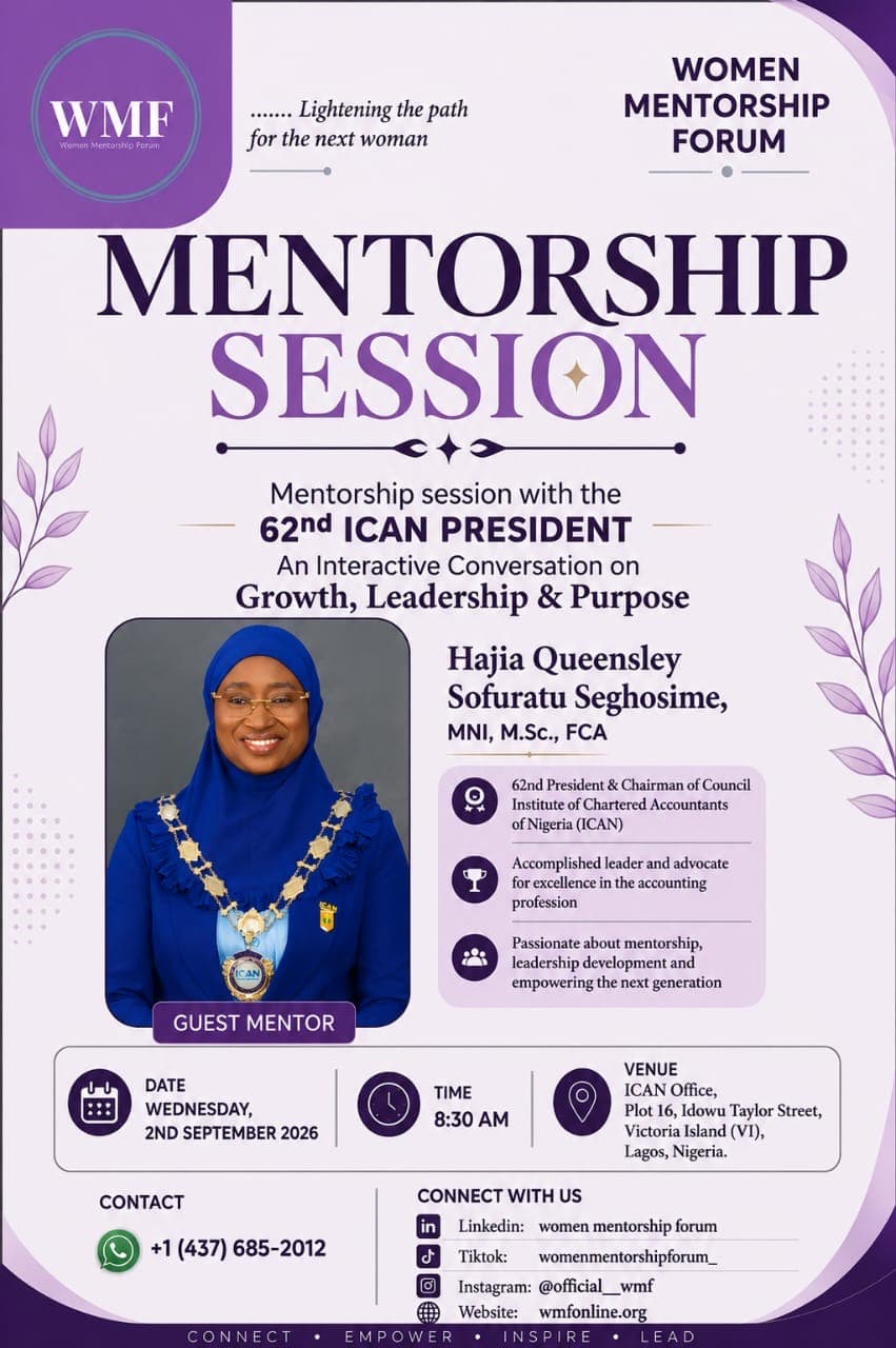 MENTORSHIP SESSION WITH THE 62nd ICAN PRESIDENT